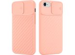 Custodia Cadorabo Per Apple Iphone 7 / 7S / 8 / Se 2020 Custodia Protettiva In Tpu Rosa Custodia Cover Protezione Fotocamera