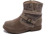 B1820 Stivale Bimba Nero Giardini Junior Tortora Suede Boot Kid
