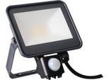 Faretto Led Kanlux Q-LED FL-20W Nw Se IP44 20W 2300Lm 4000K Nero Con Sensore Di Movimento