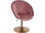 Wohnling Design Drehsessel WL6.300 Samt Rosa