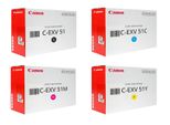 Canon Original Toner C-EXV51 4Er-Set Schwarz, Cyan, Magenta, Gelb