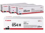 Canon Original 054H 4Er Multipack Toner - Schwarz 3.100 Seiten, Cyan, Magenta, Gelb Je 2.300 Seiten