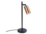 Lampada Da Tavolo Winx Nero/Cooper 1Xgu10 10W Acciaio 44X15X13Cm Sollux Lighting