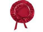 Inf Cuffia Da Notte In Seta Con Pizzo Per Donna, Cuffia Per Capelli In Seta Al 100% Rosso