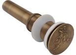 Pop Up Sink Drain Copper Sink Drain Stopper Vessel Vintage Anti Rust Sink Parts For Bathroom Kitchen Without Overflow