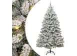 Vidaxl Albero Di Natale Artificiale Verde E Bianco 300 Cm Pvc E Metallo