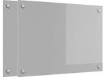 Vidaxl Alzatina Da Cucina 2 Pezzi Grigio Chiaro 70 X 50 Cm Vetro Temperato