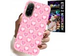 Custodia Per Xiaomi Redmi A5 - Cuori Cuori Rosa Custodia + Vetro