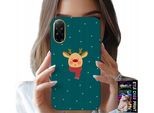 Custodia Per Xiaomi Redmi A5 - Renne Su Sfondo Verde Disegni Natalizi