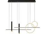 Lampada A Sospensione Forma3 Led 90 Cm, 30 W, Oro/Nero