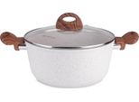 Ambition Nature 34145 Casseruola Con Coperchio, Alluminio, Diametro 24 Cm, Adatta Per Fornelli A Induzione, Rivestimento Antiaderente