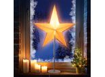 Lampada Da Tavolo Led Stella Di Natale Bianca - 68 X 44 Cm - Decorazione Da Tavolo Finestra Lampada Da Terra Stella
