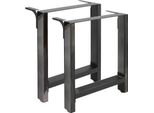Set Di 2 Gambe Per Tavolo In Acciaio Laccato Wiltec 60X72 Cm, Verniciate A Polvere Corridori Del Tavolo Telaio Del Tavolo Telaio Della Base Del Tavolo