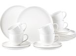 Ritzenhoff & Breker 407150 Servizio Da Caffè Skagen - 18 Pezzi, Porcellana, Bianco