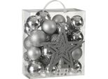 House Of Seasons Decorazione Per Albero Di Natale In Plastica Argento 40 Pezzi