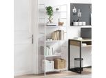 Libreria 5 Ripiani Bianco 60X27,6X158,5 Cm Materiale A Base Di Legno