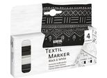 Kreul 92751 Kreul Textilmarker Opak, Bianco E Nero 4Er-Set