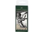 Faber-Castell 167154 - Penna A Inchiostro Pitt Artist Pen, Colore 199, Nero, Xxs, Xs, S, F, M, 1,5, Confezione Da 6