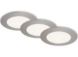 Lampada Da Incasso Led Set Da 3 4000K IP44 8W Plastica Argento Briloner