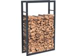 Bc-Elec - HHWPF0022 Rastrelliera Per Legna In Acciaio Nero 125*80*25CM, Rastrelliera Per Legna Da Ardere, Rastrelliera Per Legna Da Ardere.