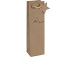 5X Sigel GT039 Borsa Per Bottiglie Natalizie "Albero Di Natale"", Cartone Kraft"