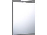 Specchio Bagno Reversibile 80X60 Con Lampada Cromata 20Cm