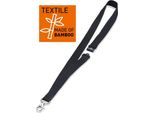 Durable Cordoncino In Tessuto 20 Eco Con Moschettone, 10 Pezzi, Nero, 824001