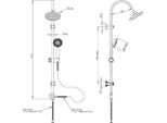 Sistema Saliscendi Doccia Con Soffione E Doccino + Deviatore Modello “M”