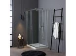Cabina Doccia Economica Cristallo 4 Mm 70X90 Cromato Luna