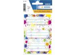 Herma 1901 Adesivo Colour Splash Colorato 76X35 Mm 9 Pezzi