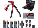Ks Tools Set Di Pinze Per Rivetti A Mano 3 In 1, Rotanti, 12 Pezzi, 150.9820