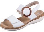 Remonte Sandalo Da Donna Chic E Resistente Con Chiusura A Velcro R6853, Misura:38 Eu, Colore:Bianco