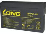 Kung Long Accumulatore Al Piombo In Standby, WP2-12, 12 V-, 2 Ah, Faston 4,8 Mm