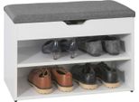 Sobuy Panca Porta Scarpe Armadietto Per Scarpe Panca Con Vano Portaoggetti - 2 Vani