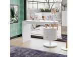 Vicco Tavolo Da Toeletta Lara, 120 Cm Con 2 Cassetti, Bianco Lucido