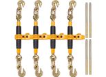 Legatore A Catena A Cricchetto, 3/8"-1/2"" Legatore Di Carico Premium Sm® - Con Gancio G80 - Portata 12000 Lbs - Impugnatura Ergonomica Antiscivolo - Legatore A Catena Di Tensione Per Rimorchi Di Autocarri A Basso Carico"
