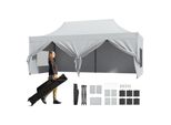 Padiglione 304,8X609,6X320Cm - Tenda Da Giardino In Tessuto 500Dpoliuretanoargento - Padiglione Pieghevole - Altezza Regolabile Con Borsa Di Stoccaggio - Tenda Da Festa Per 12-16 Persone - Tenda Pop-Up - Padiglione Da Giardino Per Il Campeggio