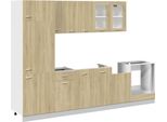 Vidaxl Set Di Armadietti Da Cucina 8 Pezzi Lyon Sonoma In Legno Di Quercia