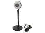 Webcam Hd Con Luce Regolabile, Microfono Incorporato, Usb Hd 1080P, Webcam Autofocus Con Asta Retrattile