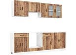 Vidaxl Set Di Armadietti Da Cucina Kalmar Da 8 Pezzi In Legno Di Recupero