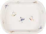Portasapone Clayre & Eef 13X10X3 Cm Farfalle In Ceramica Bianca