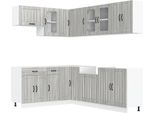 Vidaxl Set Di Armadietti Da Cucina 11 Pezzi Lucca Grigio Sonoma In Legno