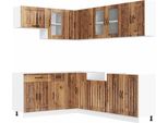 Vidaxl Set Di Armadietti Da Cucina Da 11 Pezzi Lucca, In Legno Di Recupero, Materiale A Base Di Legno