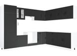 Vidaxl Set Di Mobili Da Cucina Da 14 Pezzi Lucca In Legno Nero