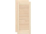 Vidaxl Armadio Ante A Doghe Design 2 Pezzi 69X29,5Cm Legno Di Pino Massiccio