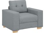 Vidaxl Poltrona Grigio Chiaro 100X78X80 Cm Tessuto