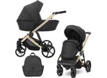 Kunert Arizo Premium 2In1 In Ecopelle Nera Con Telaio Dorato, Navicella E Accessori