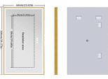 Specchio Da Bagno Illuminato, Con Cornice Dorata, Temperature Di Colore Regolabili, 100X60CM (40X24Inch)