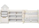 Succebuy Scaffale A 4 Livelli Con 10 Scatole Di Plastica Per Giocattoli E Libri