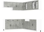 Syfax™ Set Mobili Da Cucina 11 Pz Lucca Grigio Cemento In Truciolato